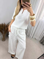 Kit 2 Conjuntos Blusa Decote V e Calça - Aurora
