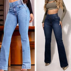Calça Jeans Flare Modeladora Cintura Alta [Pague 1 Leve 3]