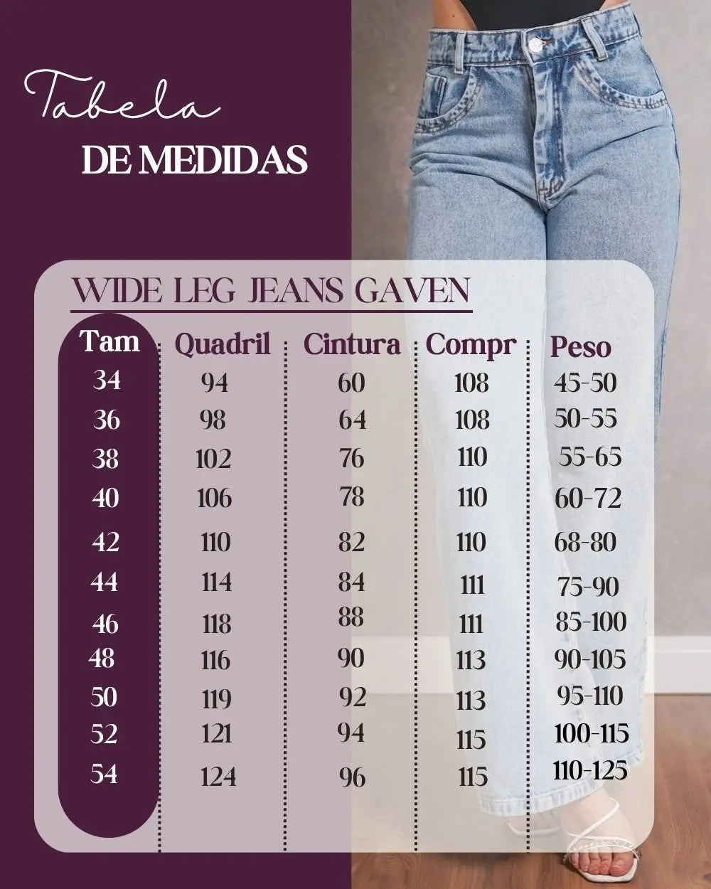 Calça Jeans Wide Leg Modeladora (Leve 2 pelo Preço de 1)