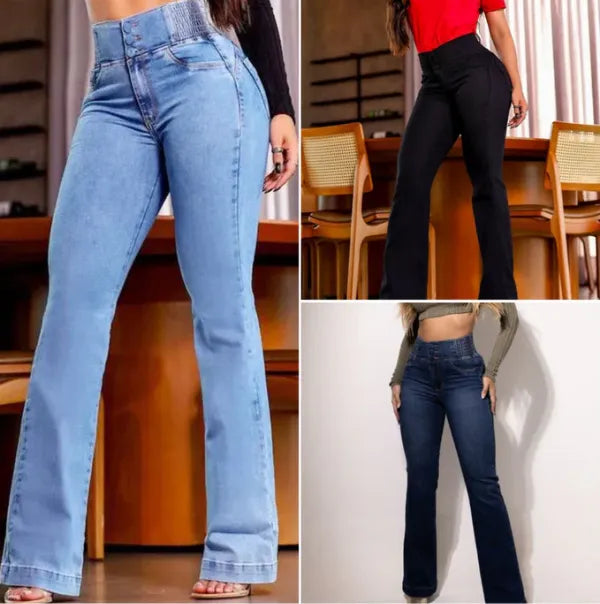 Calça Jeans Flare Modeladora Cintura Alta [Pague 1 Leve 3]