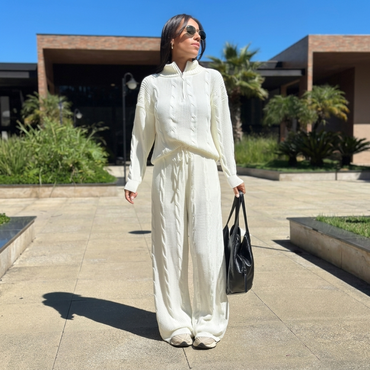 Conjunto Luiza em Tricô + Bolsa Hobo