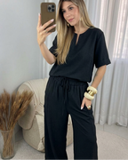 Kit 2 Conjuntos Blusa Decote V e Calça - Aurora