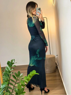 Vestido Midi Floral Mystique