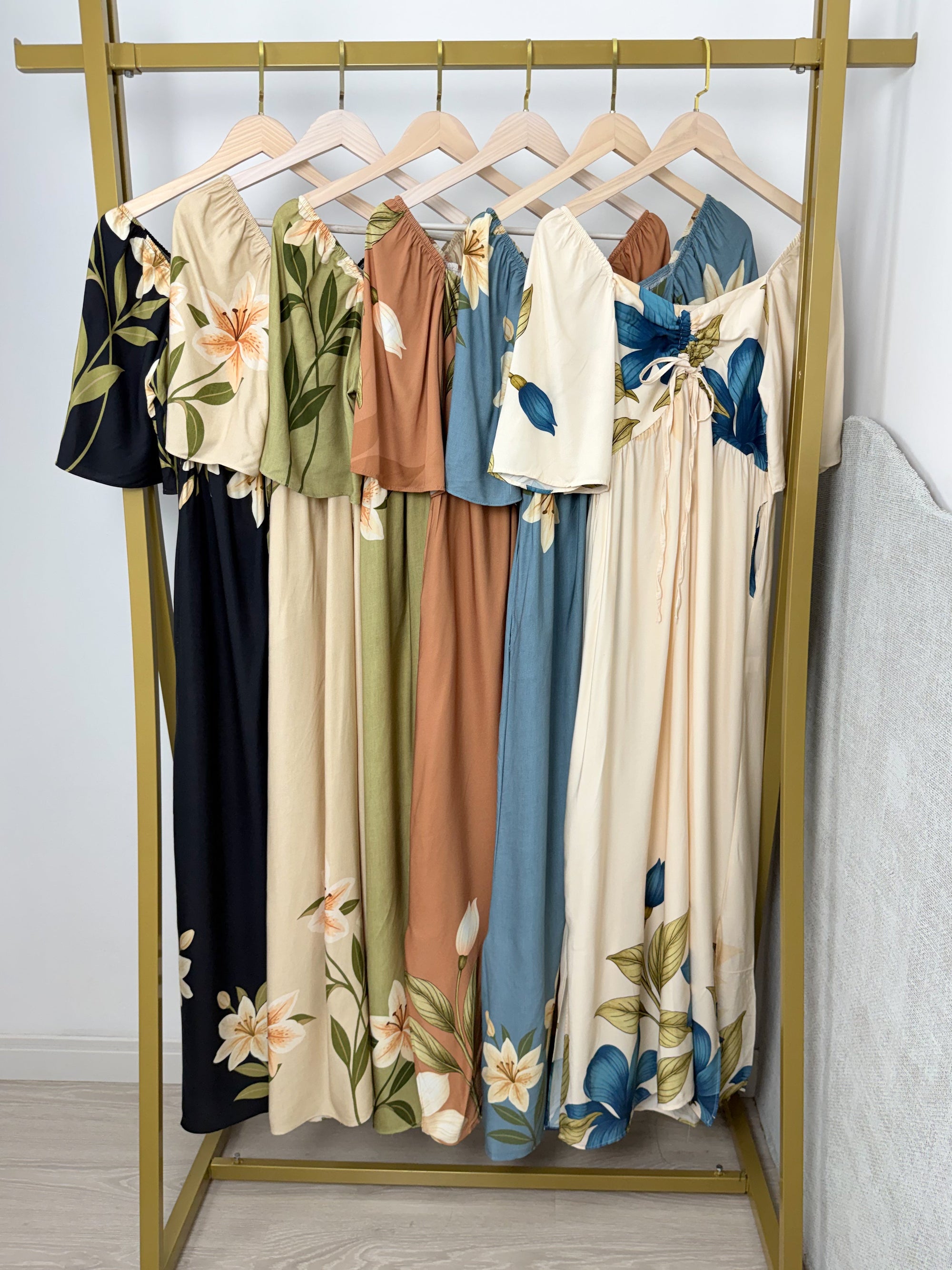 Vestido Estampado com Bolsos e Manga Sol