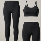 Kit Conjunto Fitness Legging + Short + Top Alça