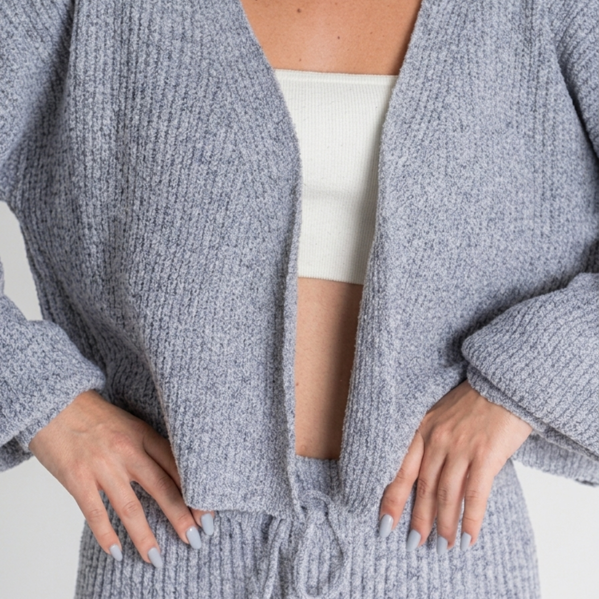 Conjunto Feminino de Tricot Mousse Canelado (Mega oferta Compre 1 e Leve 2)
