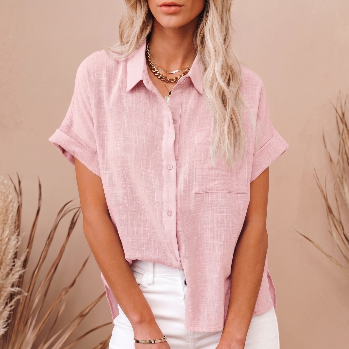 [COMPRE 1 E LEVE 3] Camisa Alvorada™ em Linho de Algodão / A Peça Essencial do Verão para a Mulher Decidida e Sofisticada!